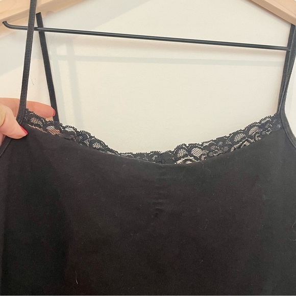 Vintage Faded Glory‎ Womens Cotton Cami Tank Top Fairy Romantic Y2K 90s Lace - Picture 2 of 13